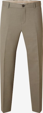 SELECTED HOMME Slim fit Pleated Pants 'Neil' in Green: front