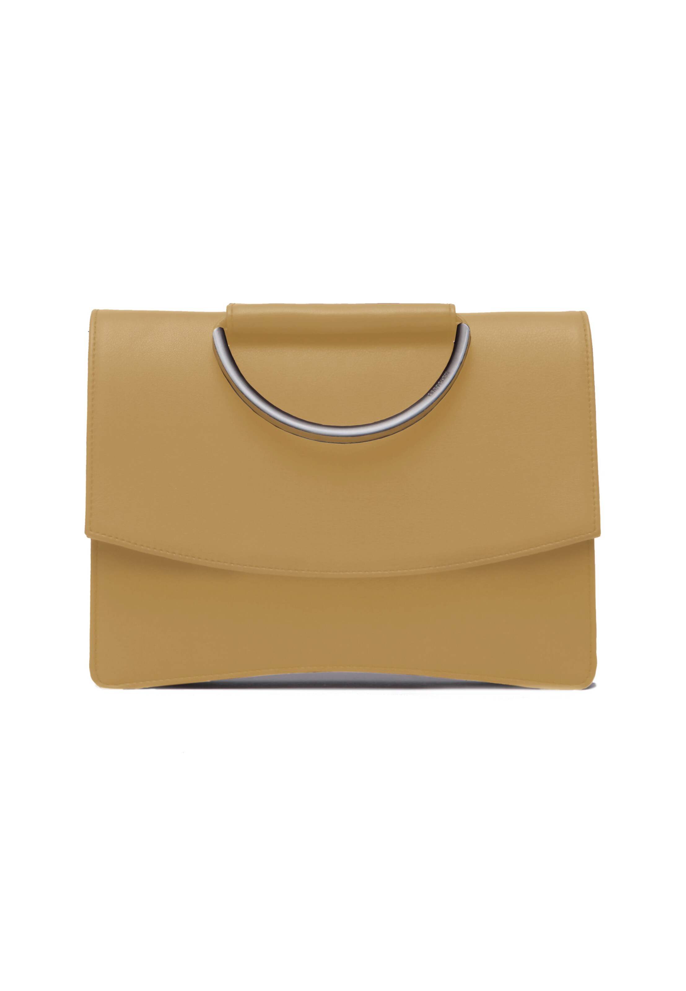 Gretchen Schultertasche 'Oyster Clutch Three' in Gelb: Vorderseite