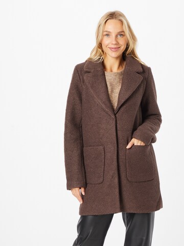 ICHI Winter Coat 'Stipa' in Brown: front