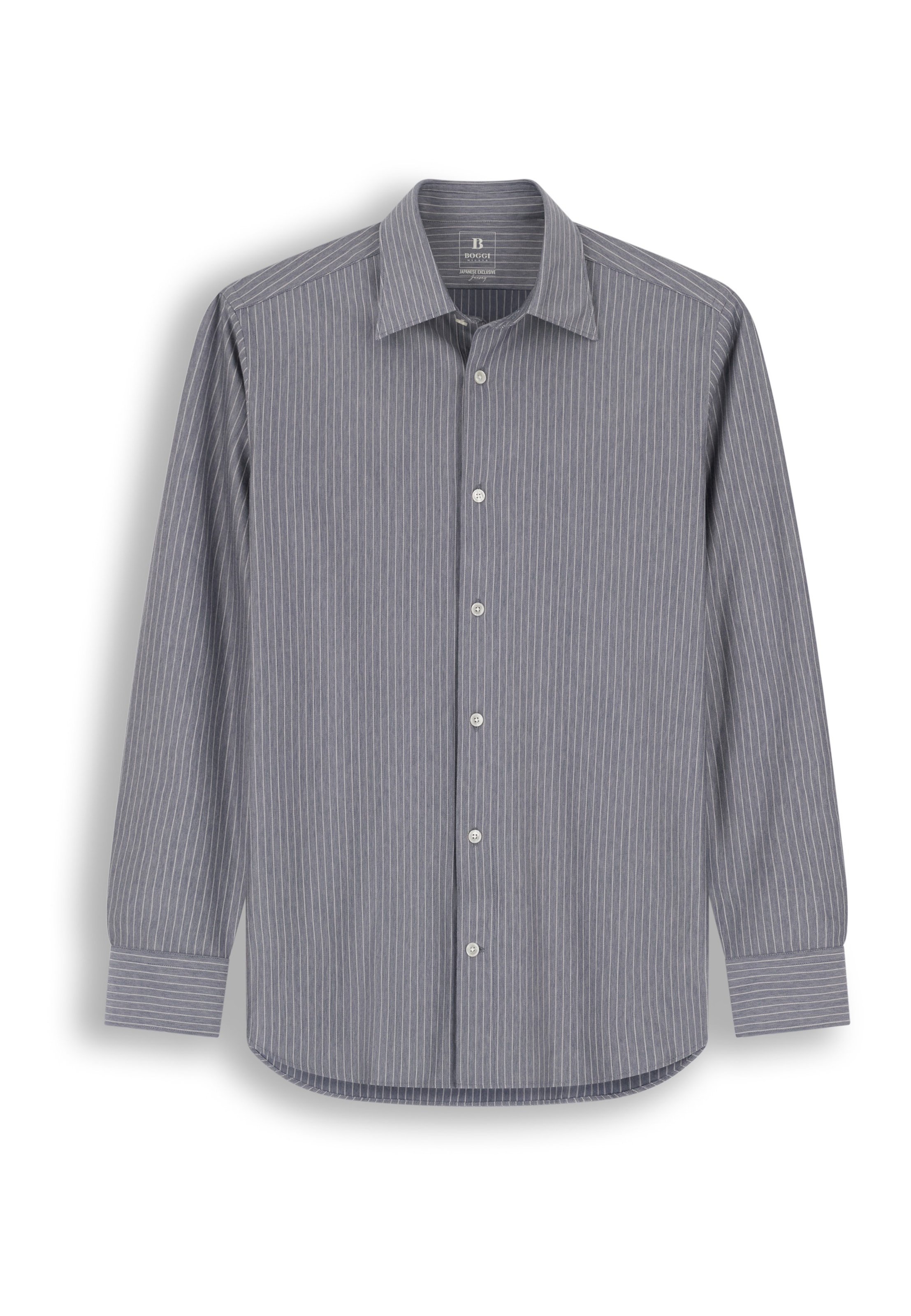 Coupe slim Chemise Boggi Milano en bleu : devant