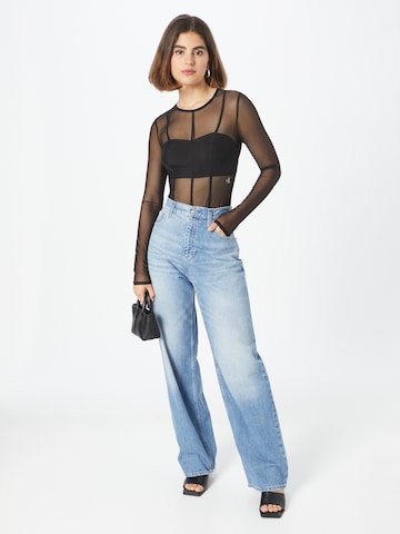 Calvin Klein Jeans Блуза боди в черно