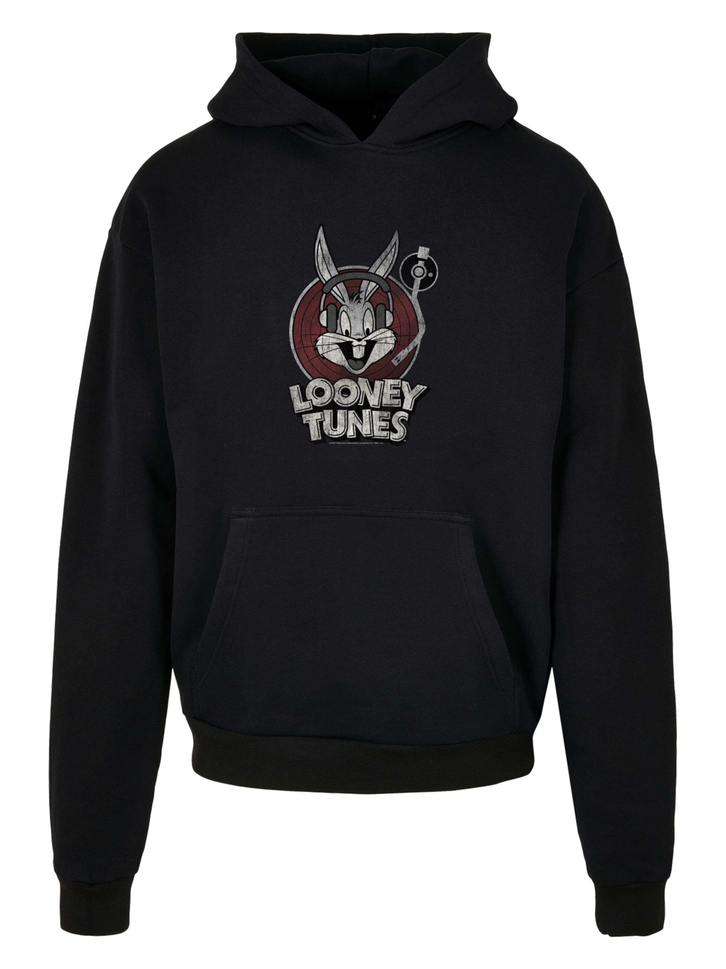 F4NT4STIC Sweatshirt 'Looney Tunes Bugs Bunny' in Schwarz: Vorderseite