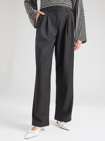 ABOUT YOU Широка кройка Панталон с набор 'Elisabeth' в черно: отпред