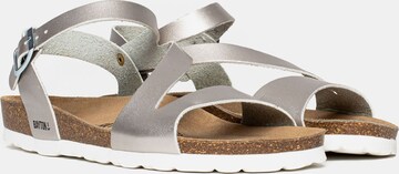 Bayton Sandalen met riem 'Jaeva' in Zilver