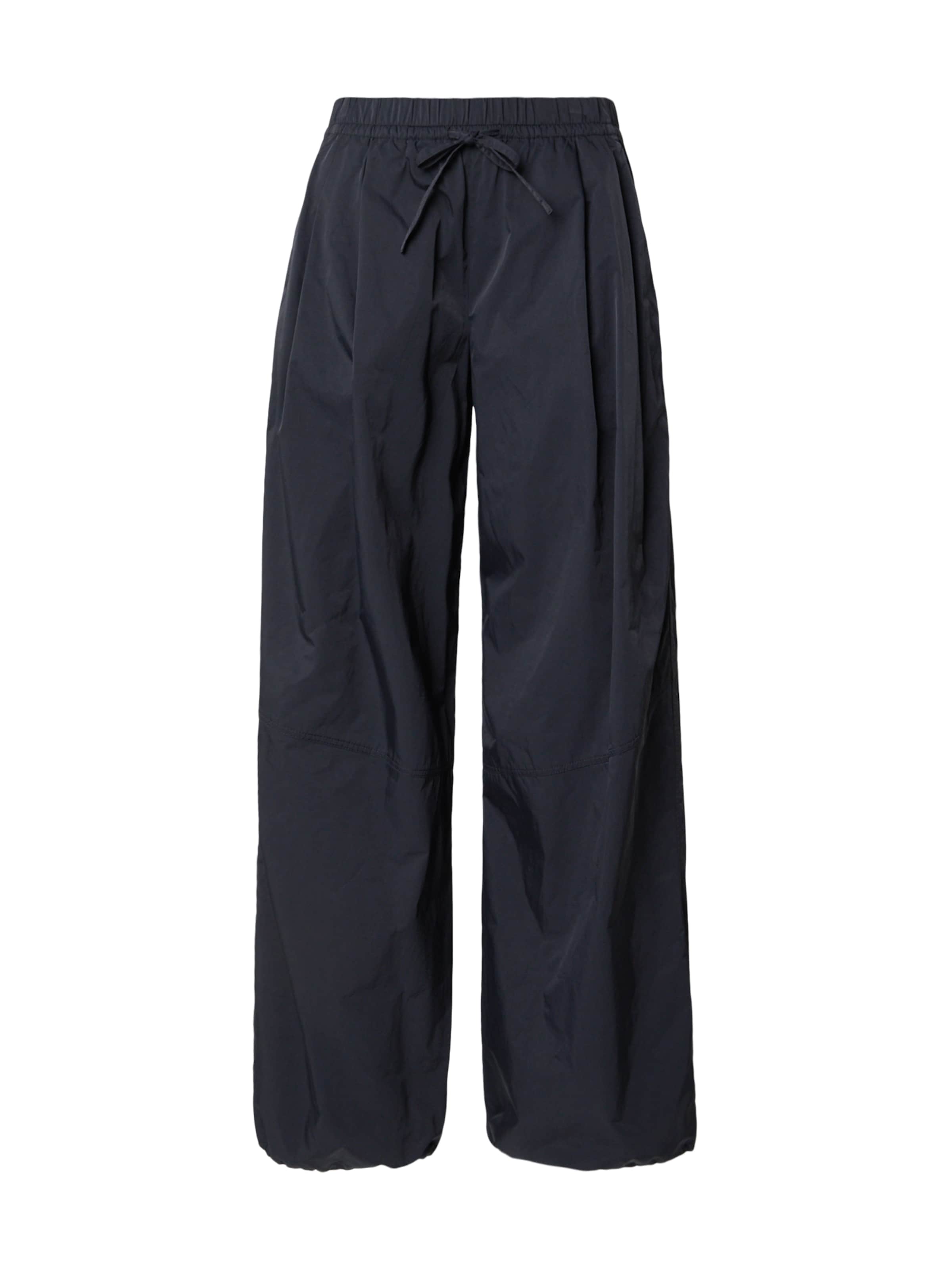 & Other Stories Широкий Брюки со складками в Черный: спереди