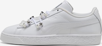 PUMA Platform trainers 'Suede Bloom Patent' in White: front