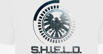 F4NT4STIC Shirt 'Marvel Avengers Shield Circuits' in Wit: voorkant