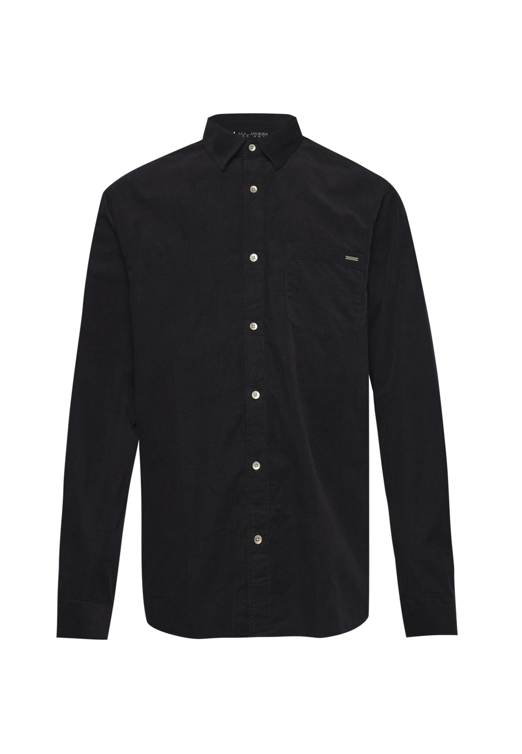 GUESS Regular fit Риза в черно: отпред