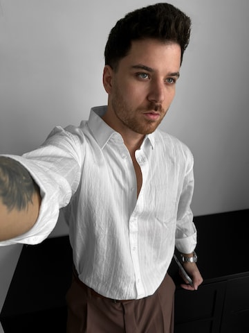 Kleidermafia Regular fit Overhemd in Wit
