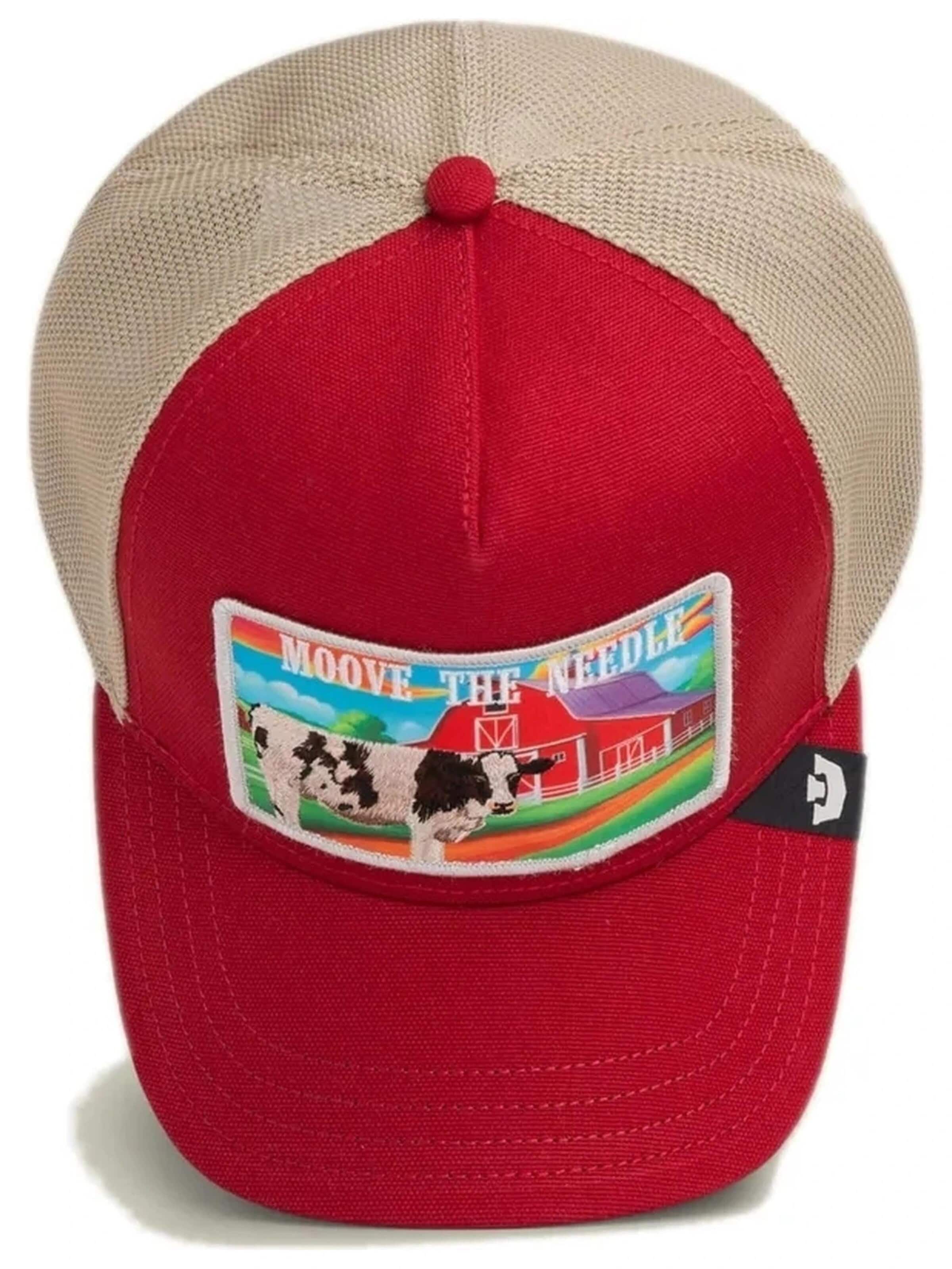 GOORIN Bros. - Boné 'Gorra goorin roja vaca greener grass moove the needle trucker cap' em vermelho
