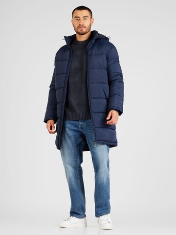 SELECTED HOMME Winter Coat in Blue