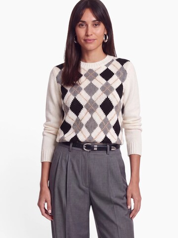 Pull-over 'Argyle' PRINCESS GOES HOLLYWOOD en blanc : devant