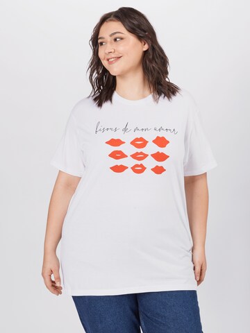 River Island Plus T-Shirt in Weiß: Vorderseite