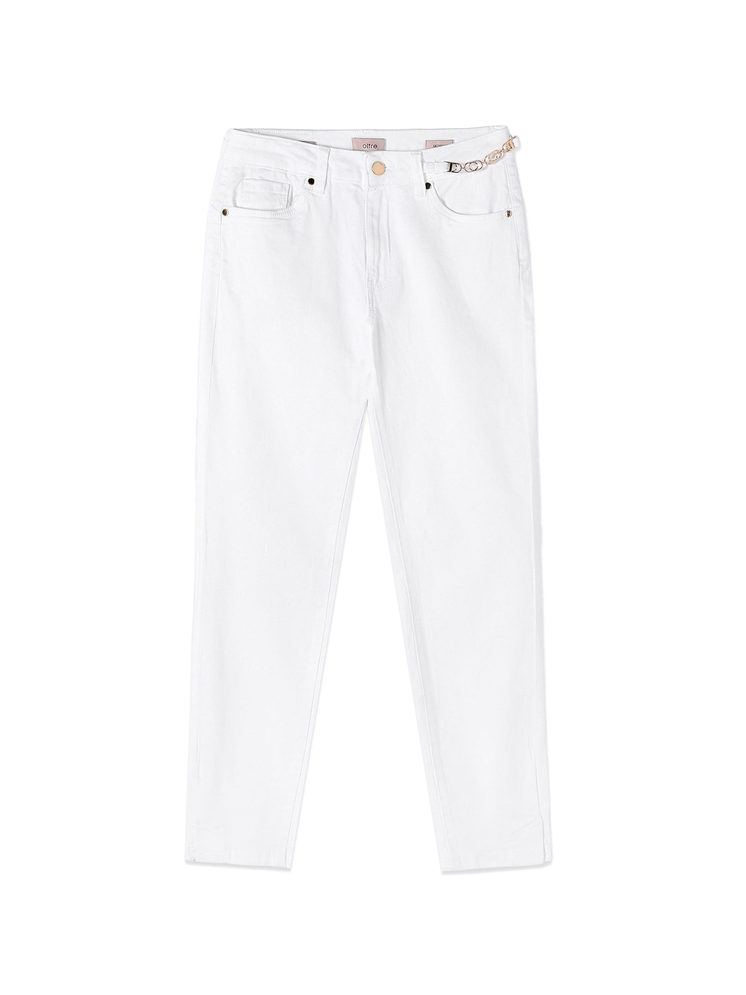 Pantaloni di oltre in bianco: frontale