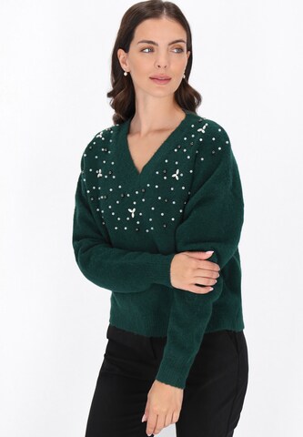 Pull-over Usha en vert : devant