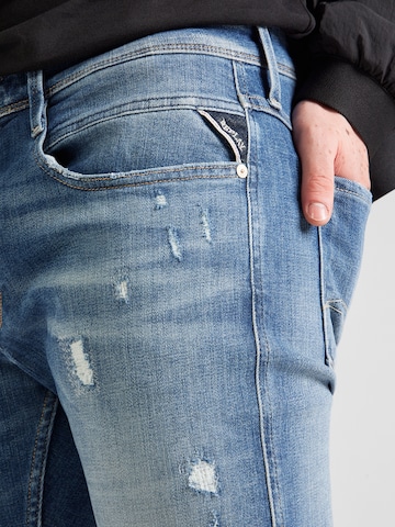 REPLAY Slimfit Farmer 'ANBASS' - kék