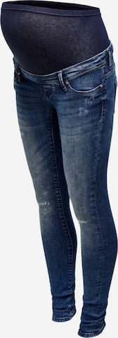 Only Maternity Skinny Jeans in Blauw: voorkant