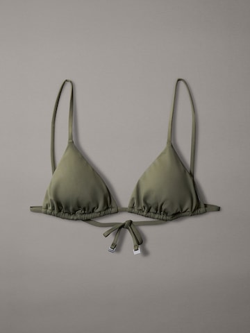 Calvin Klein Swimwear Triangel Bikinitop 'Essentials' in Grün: Vorderseite