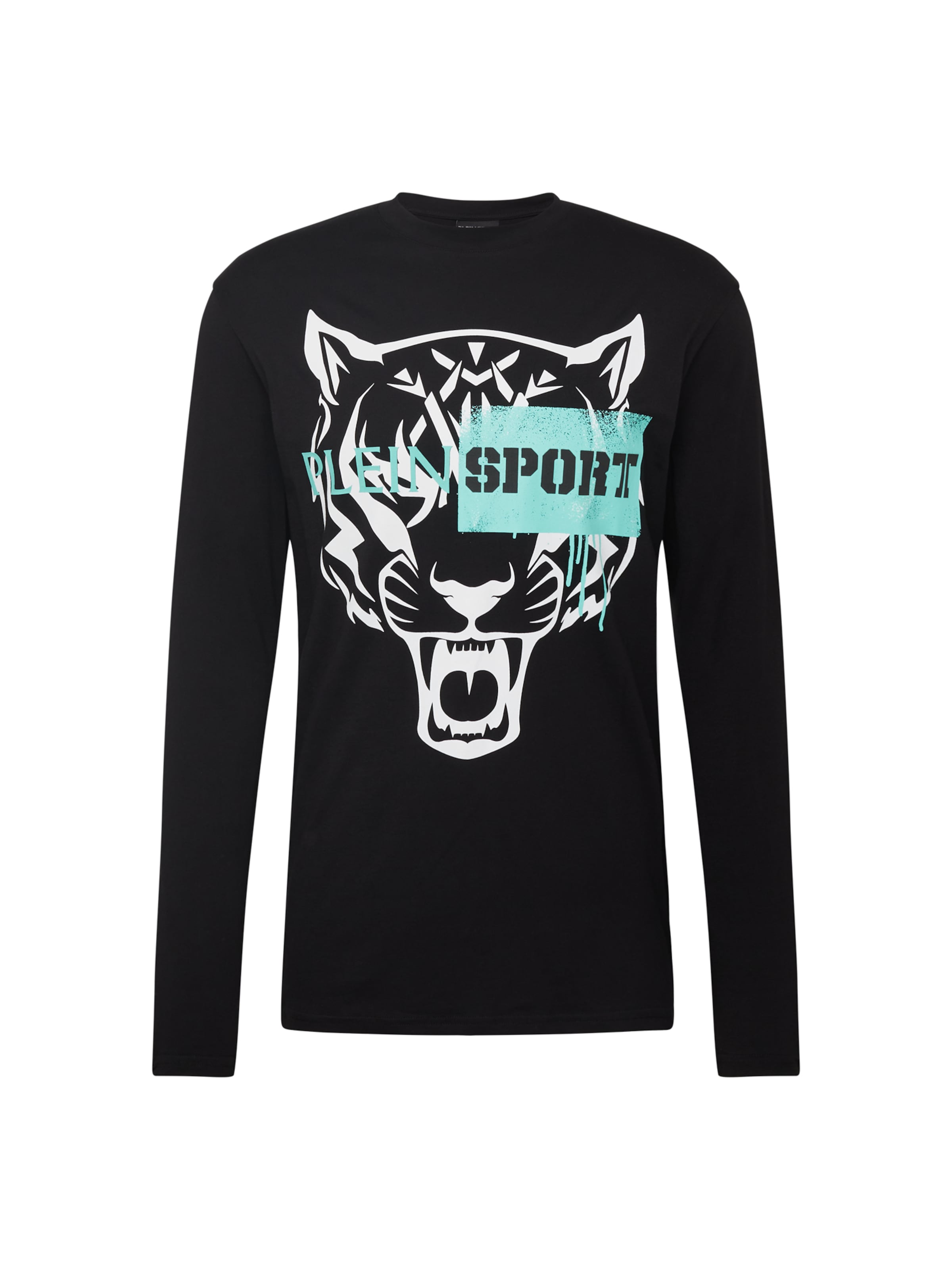 Plein Sport Shirt 'Tiger' in Turquoise / Black / White, Item view