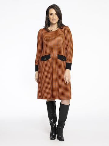 Yoek Dress in Orange