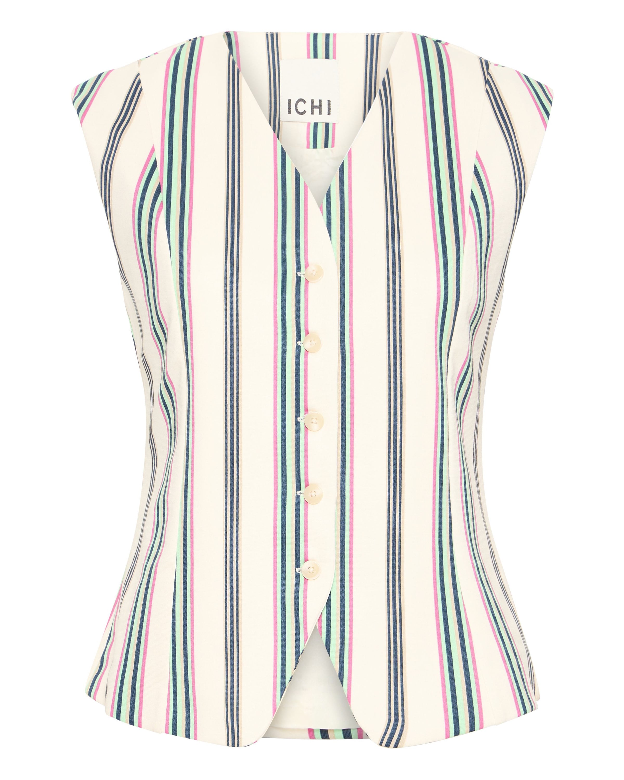 ICHI Weste 'KATE' in Beige: Vorderseite