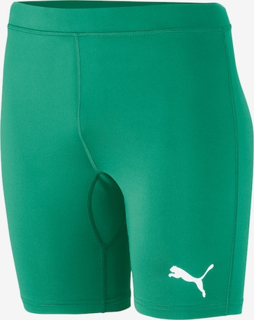 PUMA Skinny Workout Pants in Green: front