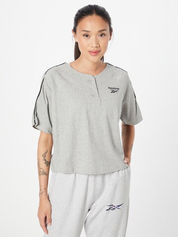ReebokTehnička sportska majica - siva boja: prednji dio