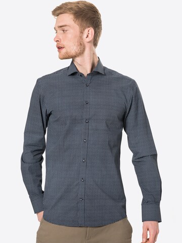 Bruun & Stengade Regular fit Button Up Shirt in Blue: front