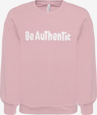 BLUE EFFECT Sweatshirt 'Be Authentic' in Pink / White, Item view