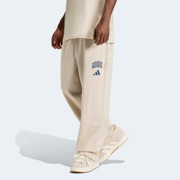 ADIDAS SPORTSWEAR Свободный крой Спортивные штаны 'COLLEGIATE' в Бежевый: спереди
