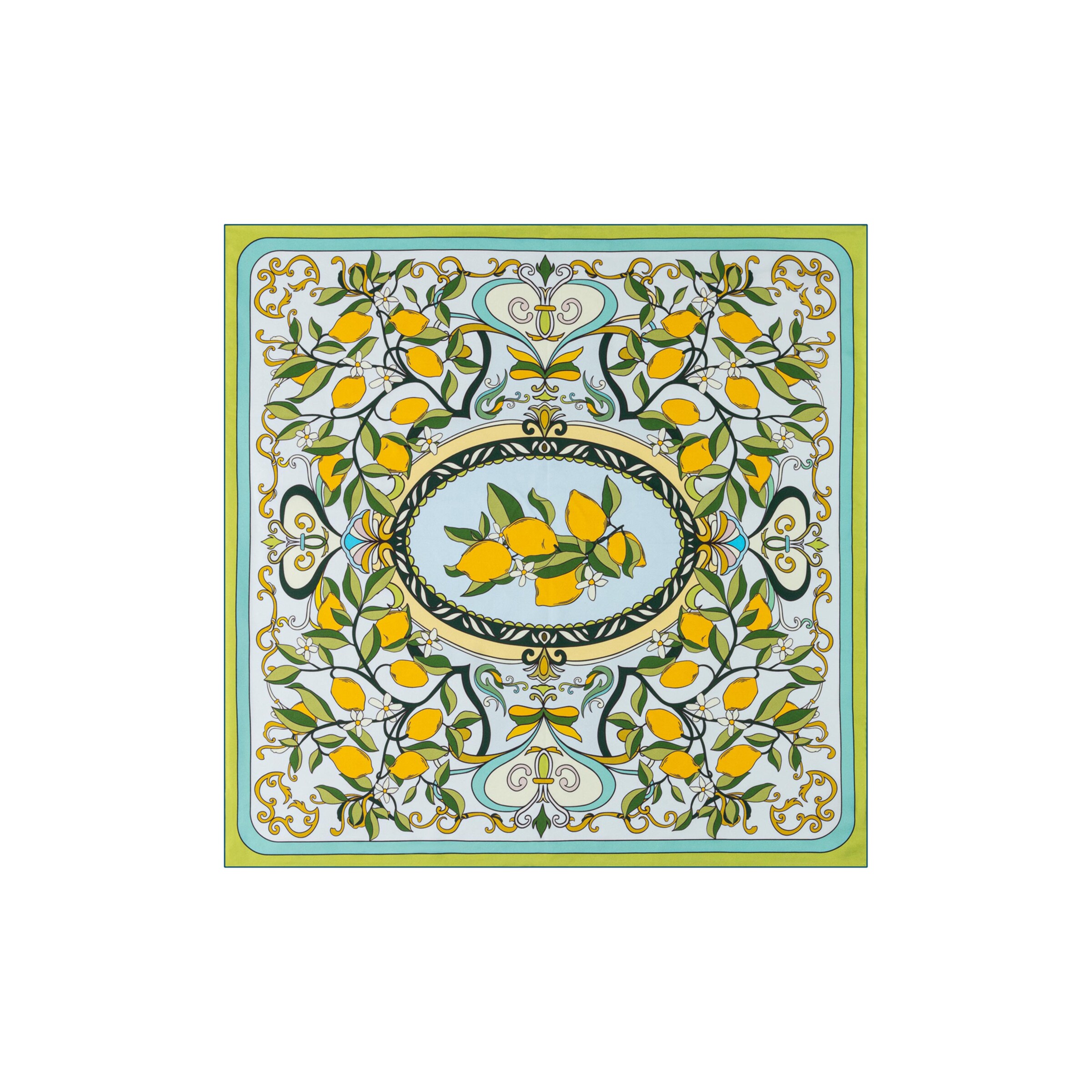 Foulard 'CITRUS GARDEN' di Roeckl in blu: frontale