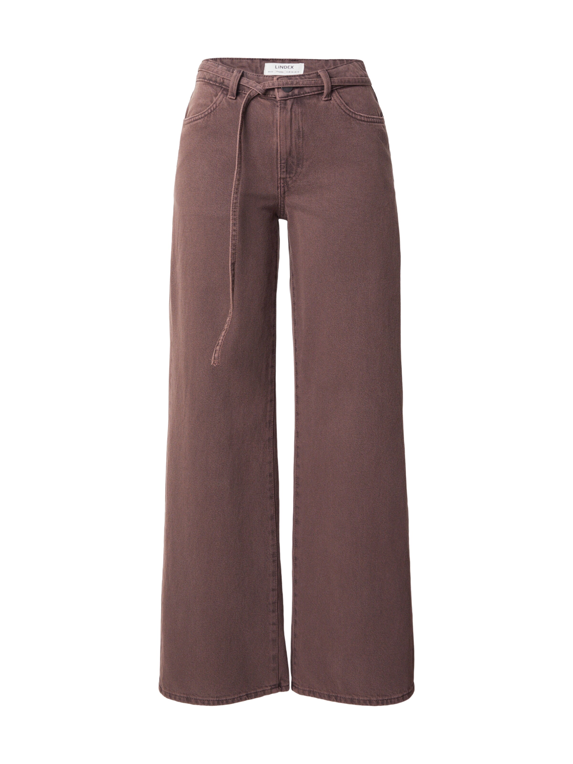 Lindex Wide leg Τζιν 'Johanna' σε καφέ: μπροστά