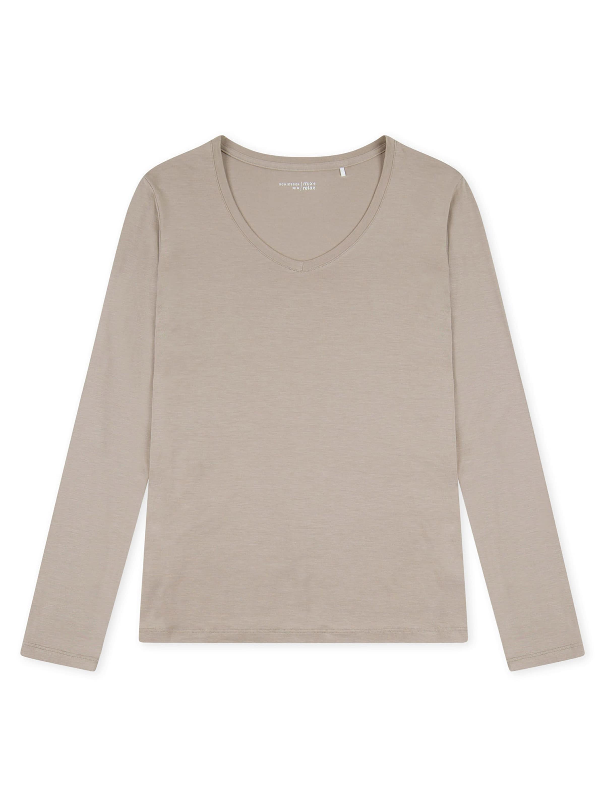 SCHIESSER Slaapshirt ' Mix & Relax ' in Beige: voorkant