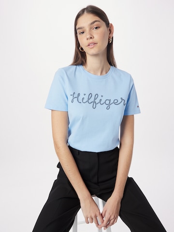 T-shirt TOMMY HILFIGER en bleu : devant