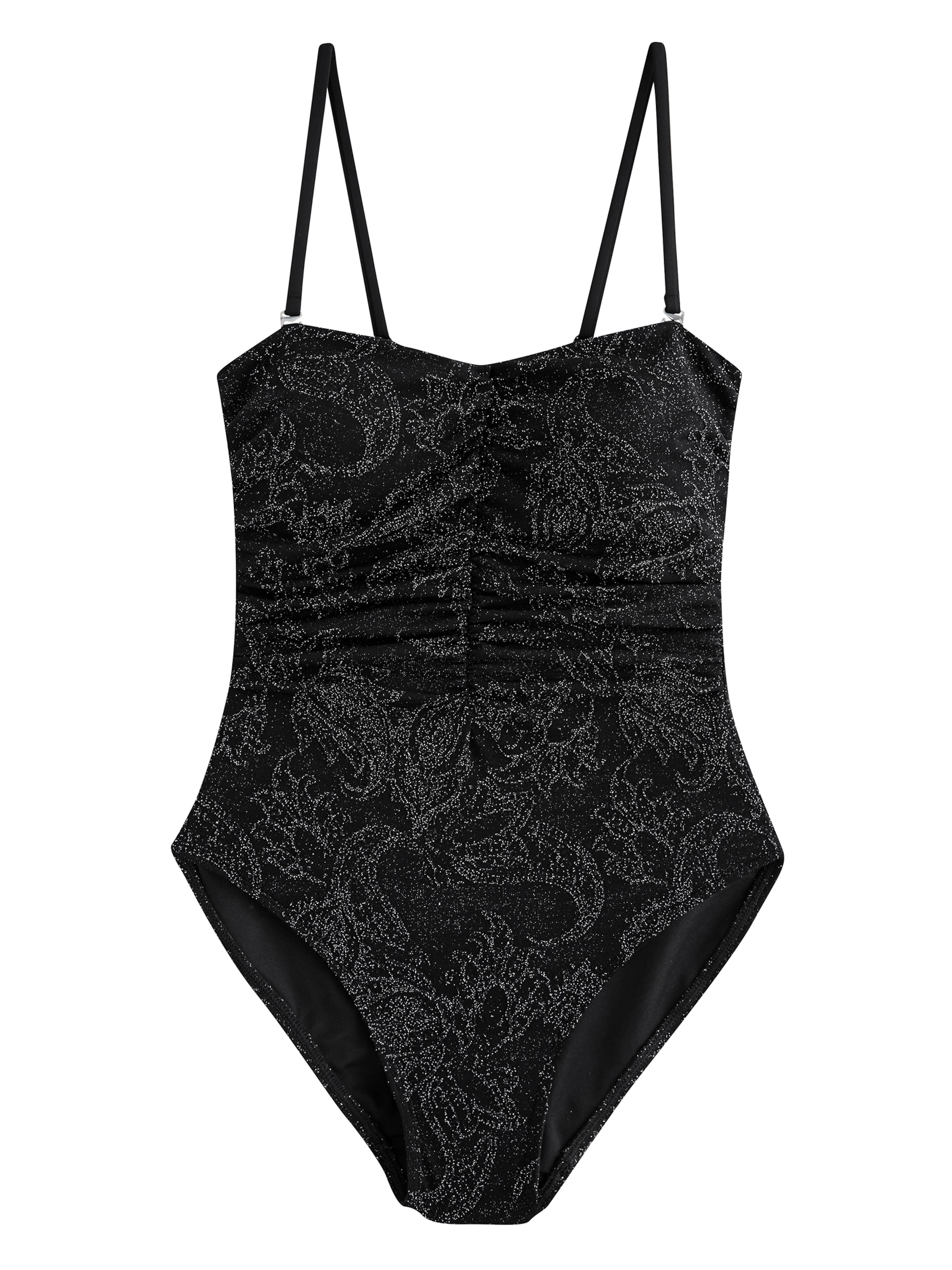 Bandeau Costum de baie modelator de la Next pe negru: față