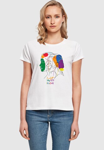T-shirt 'Love Is Love' Merchcode en blanc : devant