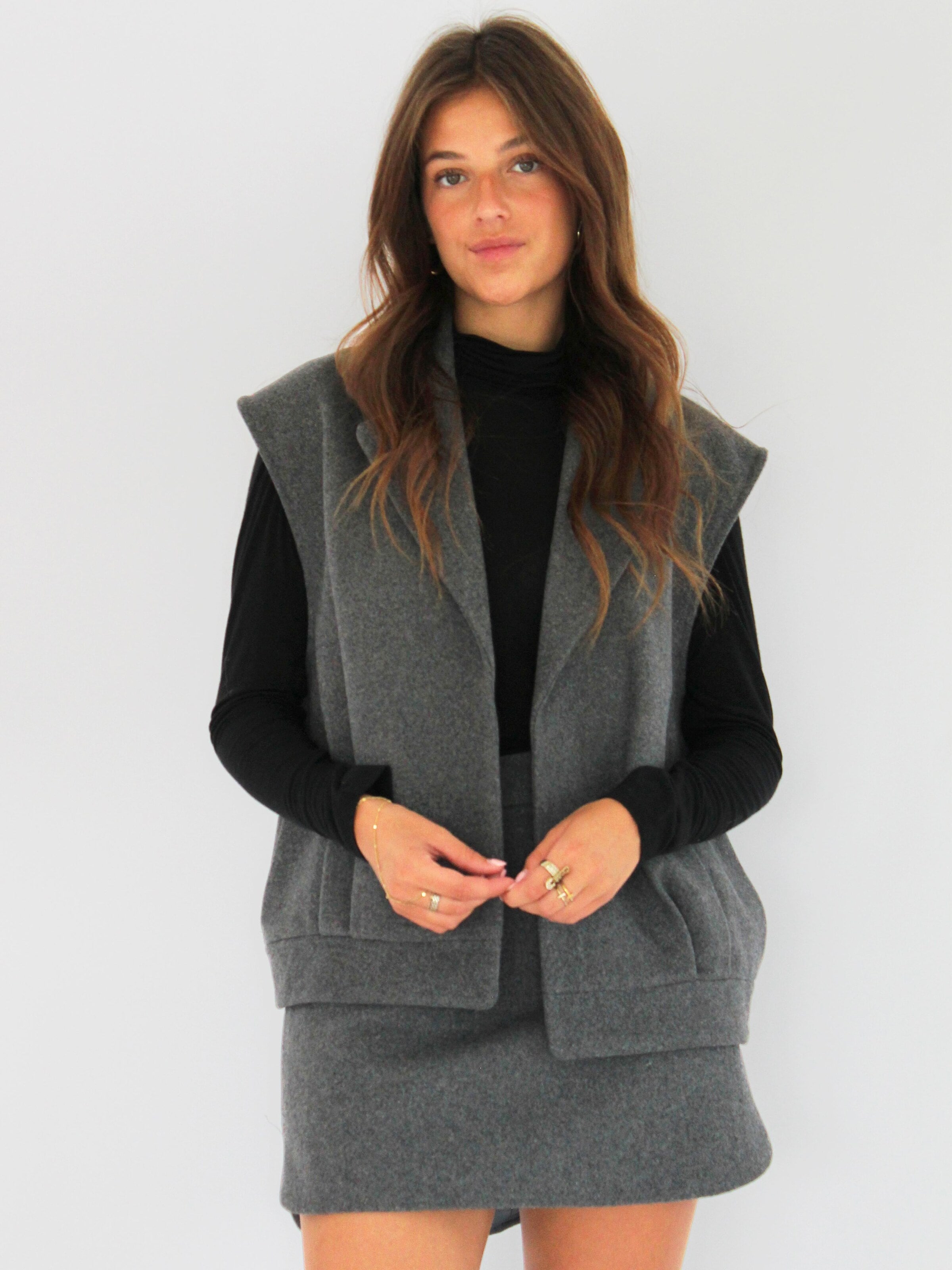 Honnête Atelier Skirt 'Ines' in Grey