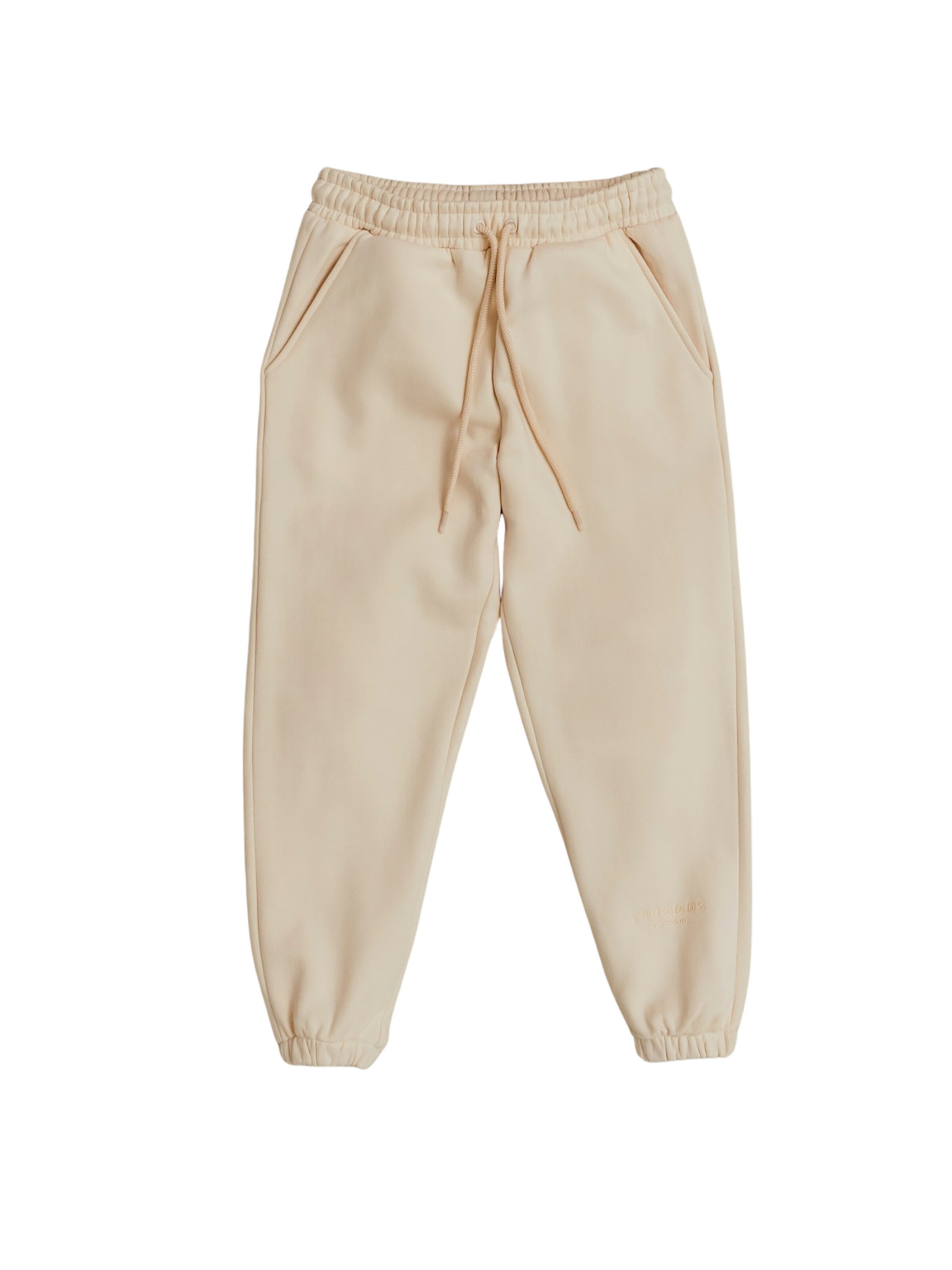 THE ODDS Regular Broek 'Lounge Pants/ alphabet' in Beige: voorkant