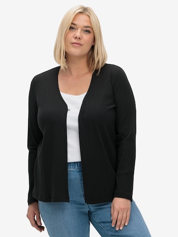 SHEEGO Knit cardigan in Black: front