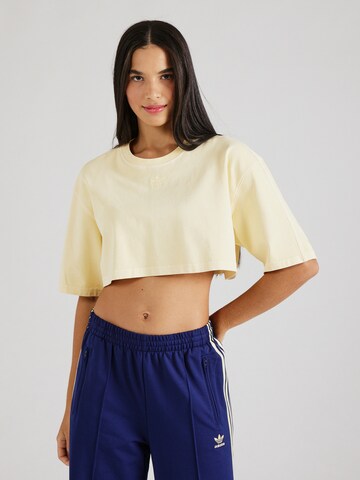 ADIDAS ORIGINALS Shirt 'ESS+' in Yellow: front