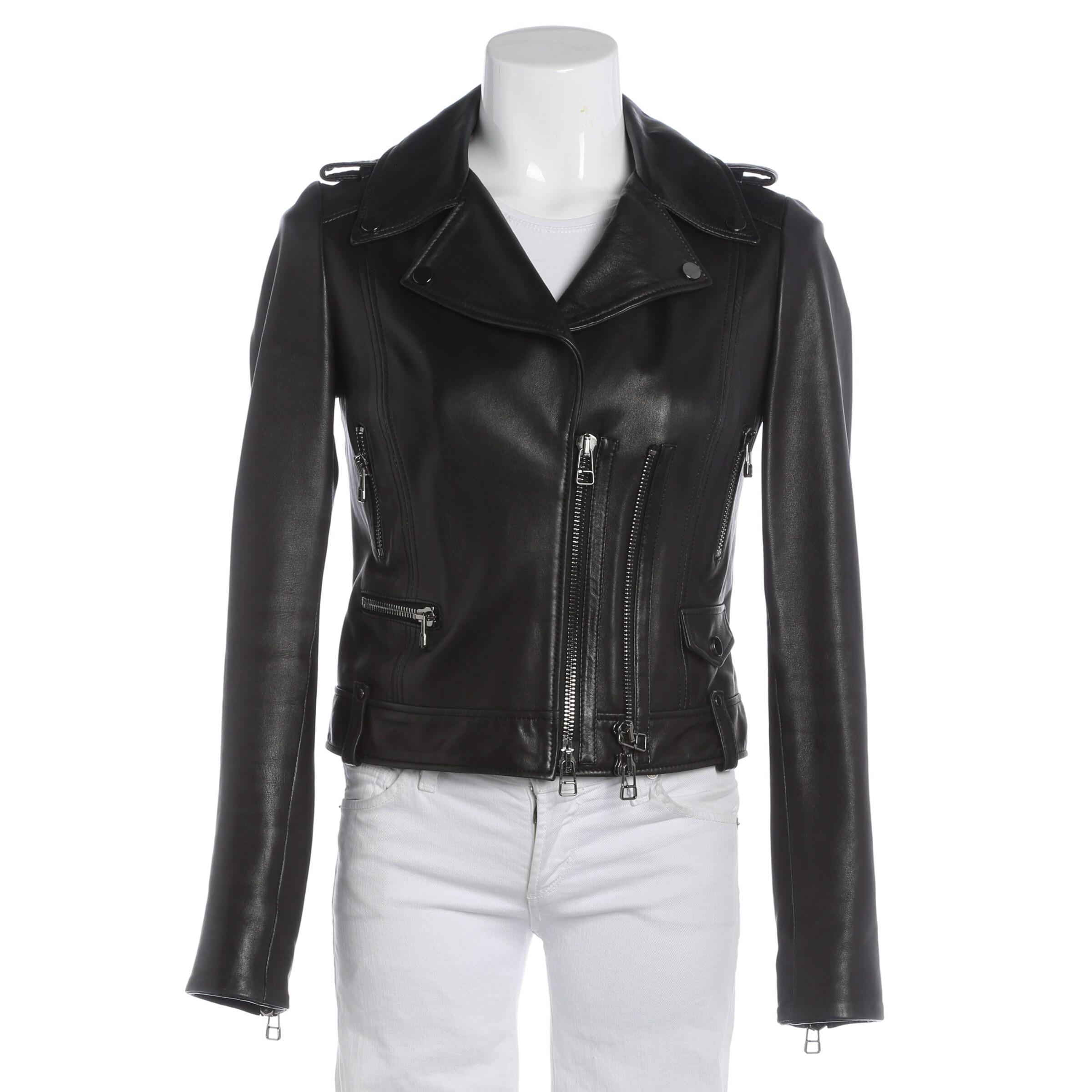 SLY 010 Lederjacke / Ledermantel in S in schwarz, Produktansicht