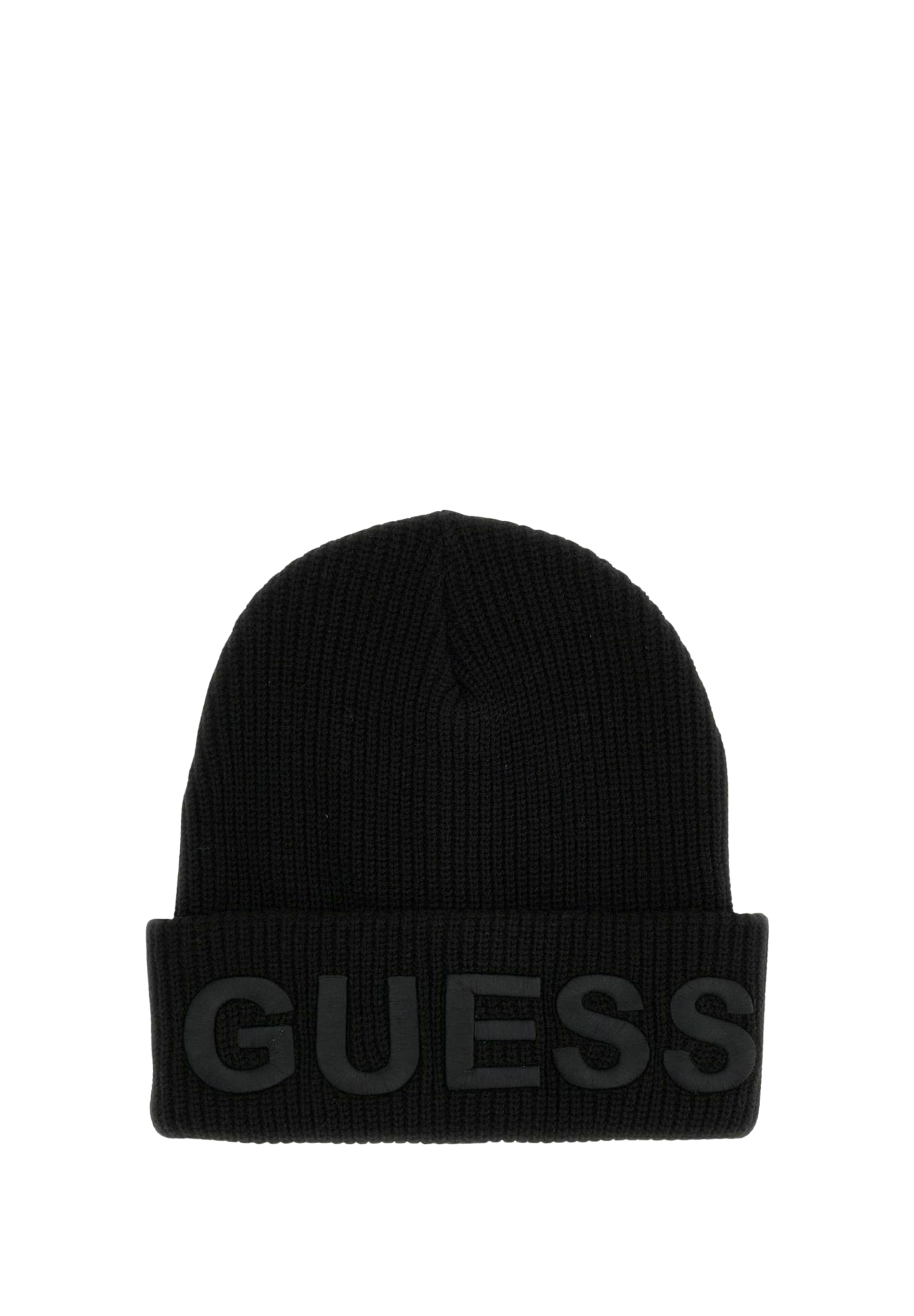 GUESS Σκούφος σε μαύρο: μπροστά