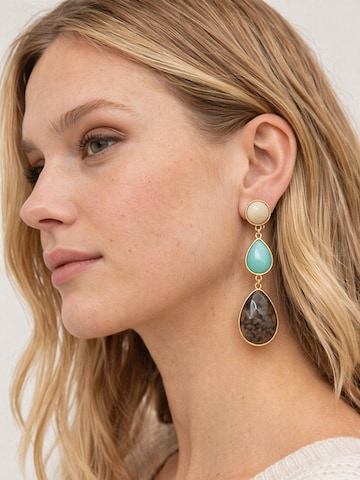 COLLEZIONE ALESSANDRO Earrings 'Svea' in Blue: front