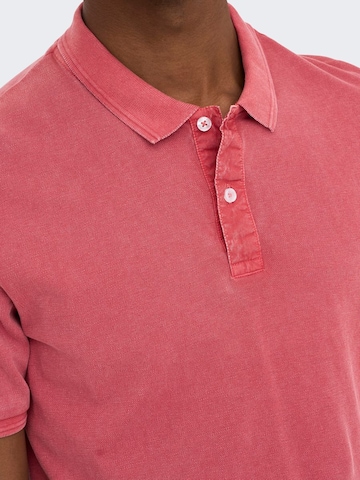 Only & Sons Poloshirt 'Travis' in Rot