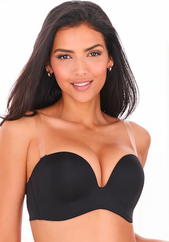 LASCANA Push-up BH in Schwarz: Vorderseite