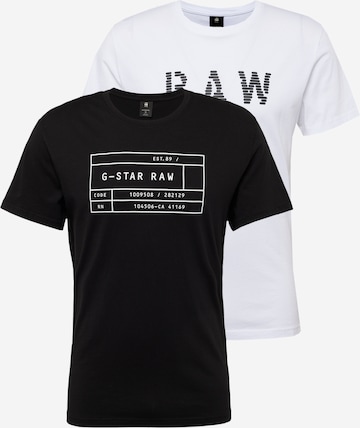 G-Star RAW Тениска в черно: отпред
