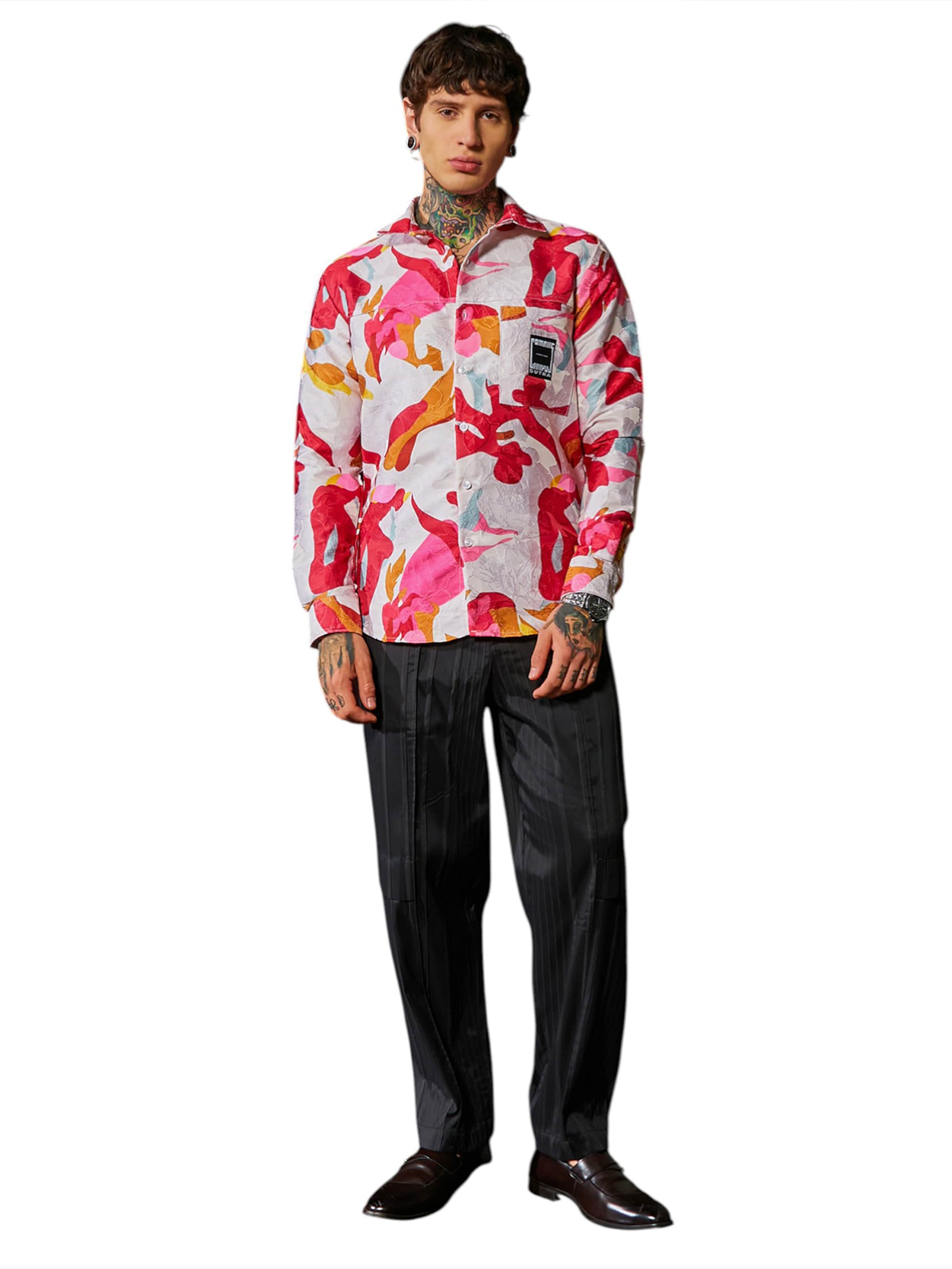 sarkans Campus Sutra Komforta piegriezums Krekls 'Kimber'