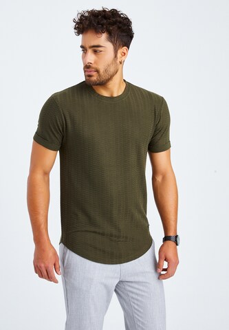 Leif Nelson Shirt in Groen: voorkant