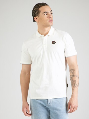 Tricou de la NAPAPIJRI pe alb: față