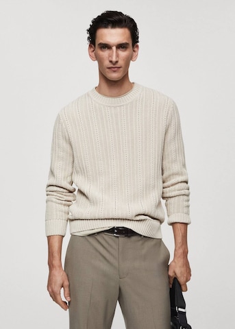 MANGO MAN Sweater 'flavio' in Beige: front
